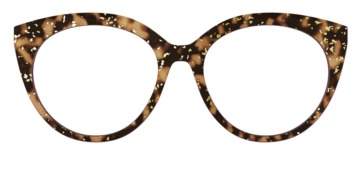 The Sandalwood Tortoise with Gold Foil - Front Top Image - Pair Eyewear
