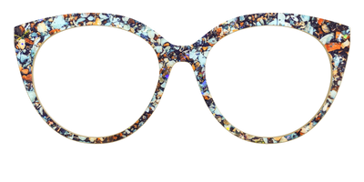 The Seashell Tortoise with Holographic Glitter - Front Top Thumbnail - Pair Eyewear