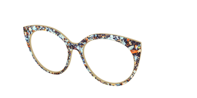 The Seashell Tortoise with Holographic Glitter - Angle Top Thumbnail - Pair Eyewear
