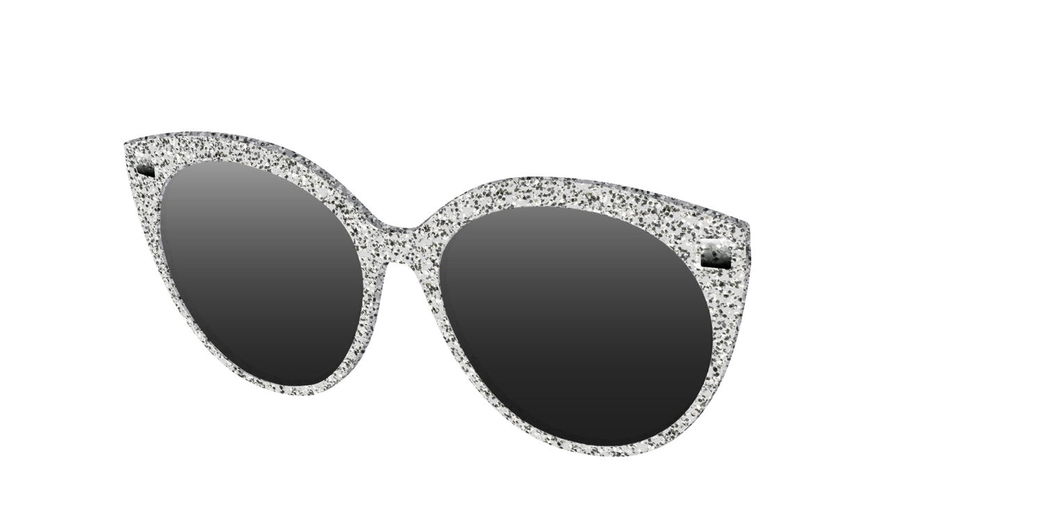 The Polarized Silver Sparkle Sun Top - Angle Top Image - Pair Eyewear