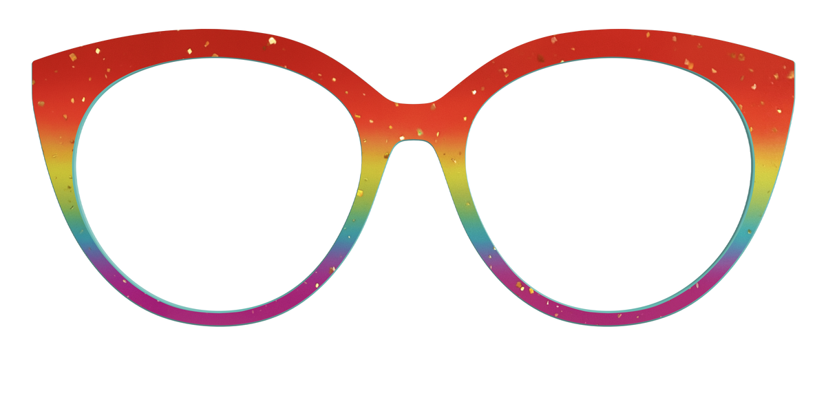 The Spectrum Gradient with Gold Flakes - Front Top Image - Pair Eyewear