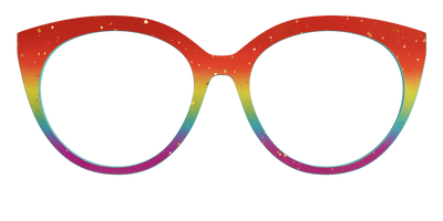 The Spectrum Gradient with Gold Flakes - Front Top Thumbnail - Pair Eyewear