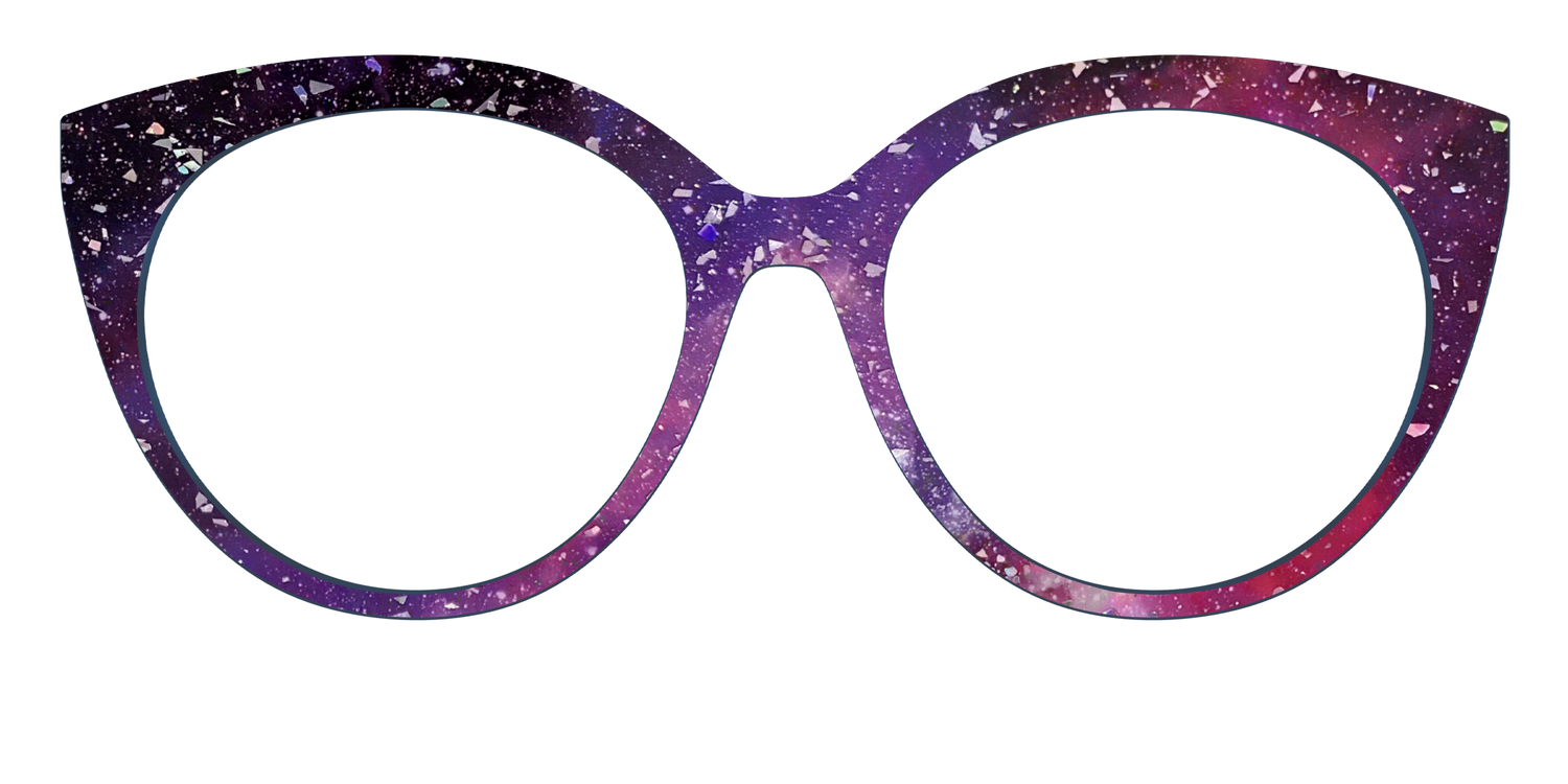 The Twilight Sky with Holographic Glitter - Front Top Image - Pair Eyewear