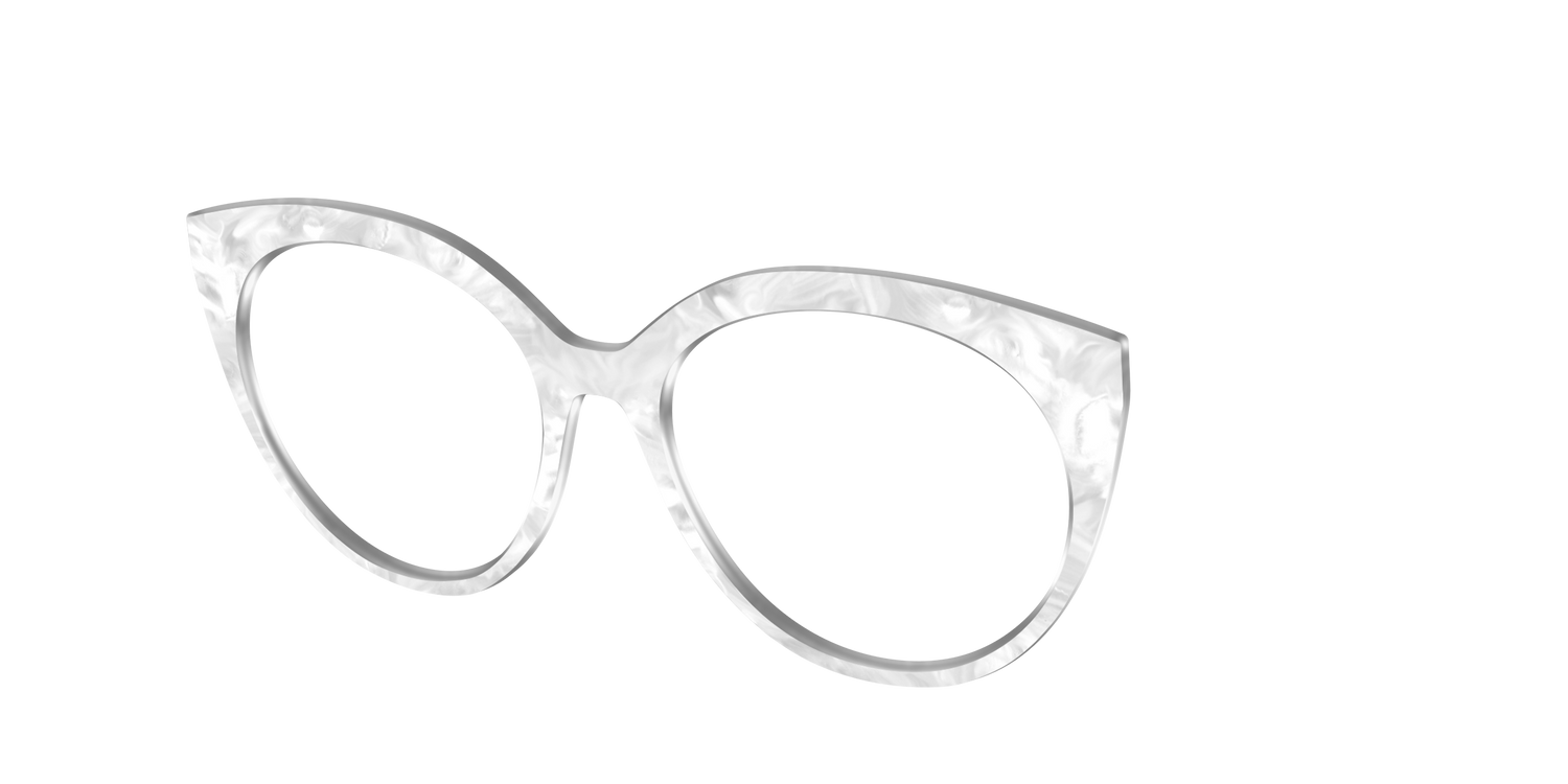 The White Pearlescent - Angle Top Image - Pair Eyewear