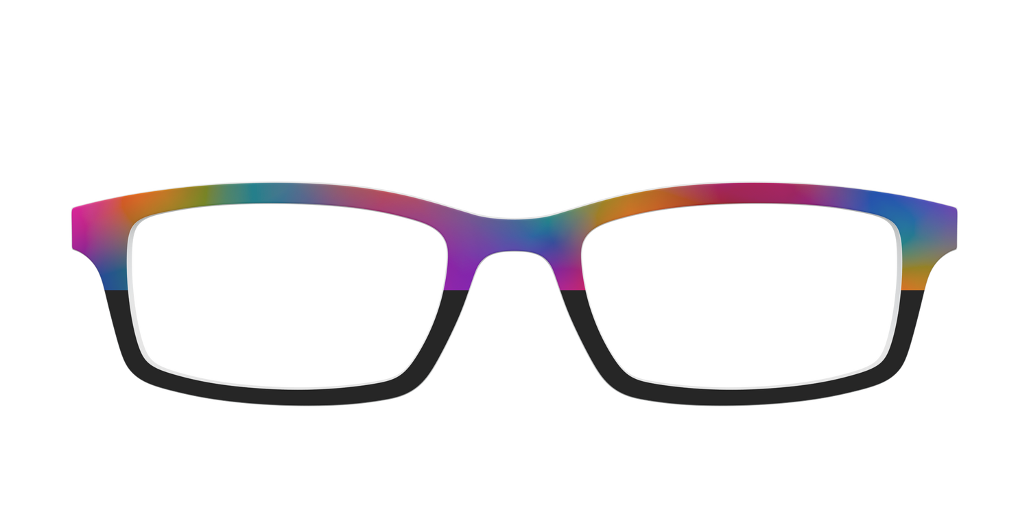 The Rainbow Gradient Split - Front Top Image - Pair Eyewear