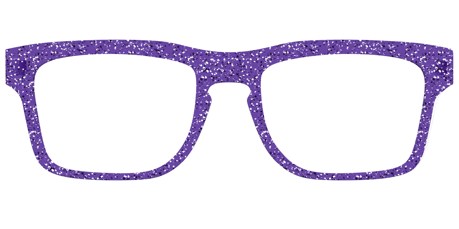 The Electric Purple Sparkle - Front Top Image - Pair Eyewear
