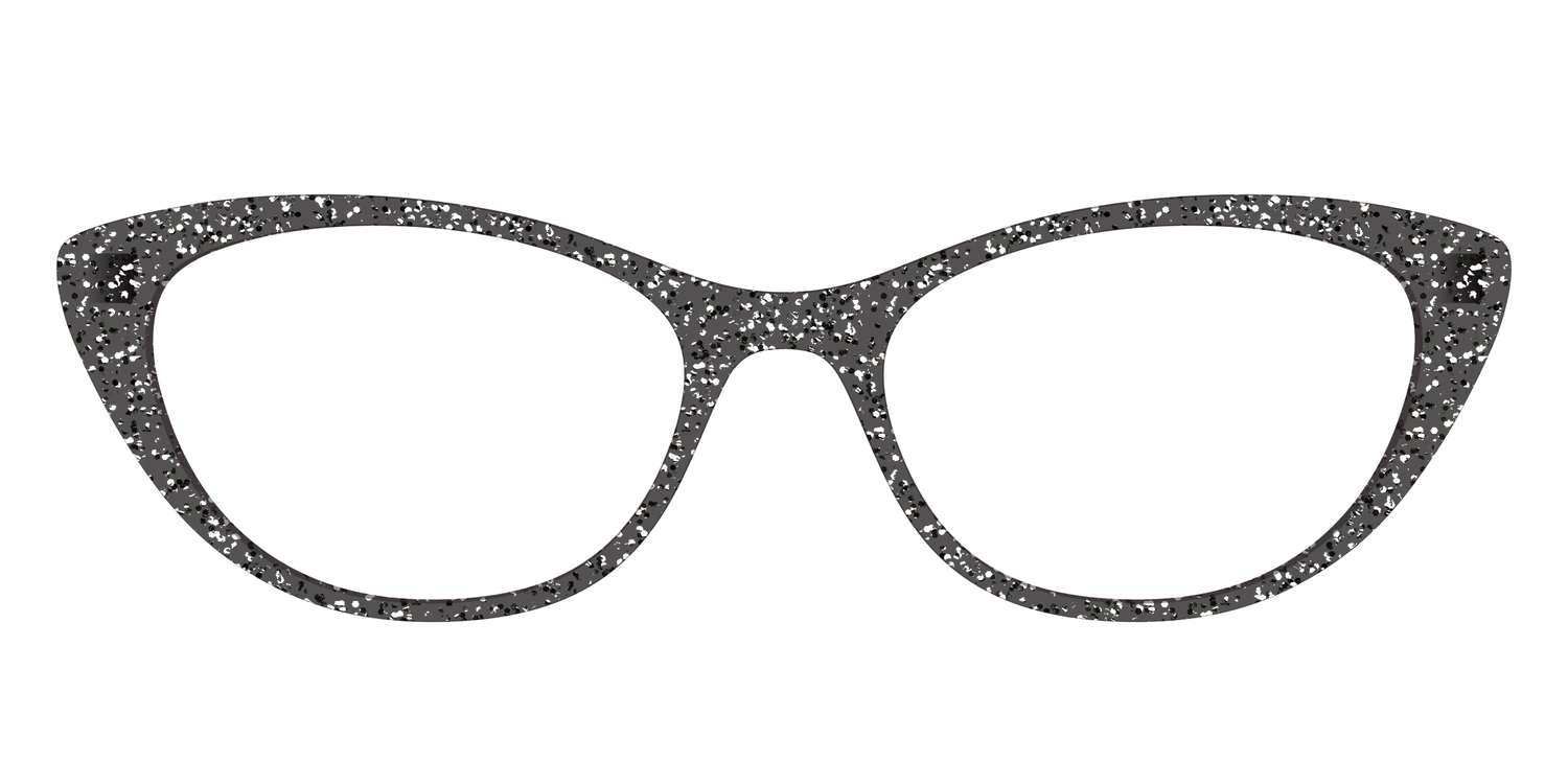 The Black Sparkle - Front Top Image - Pair Eyewear