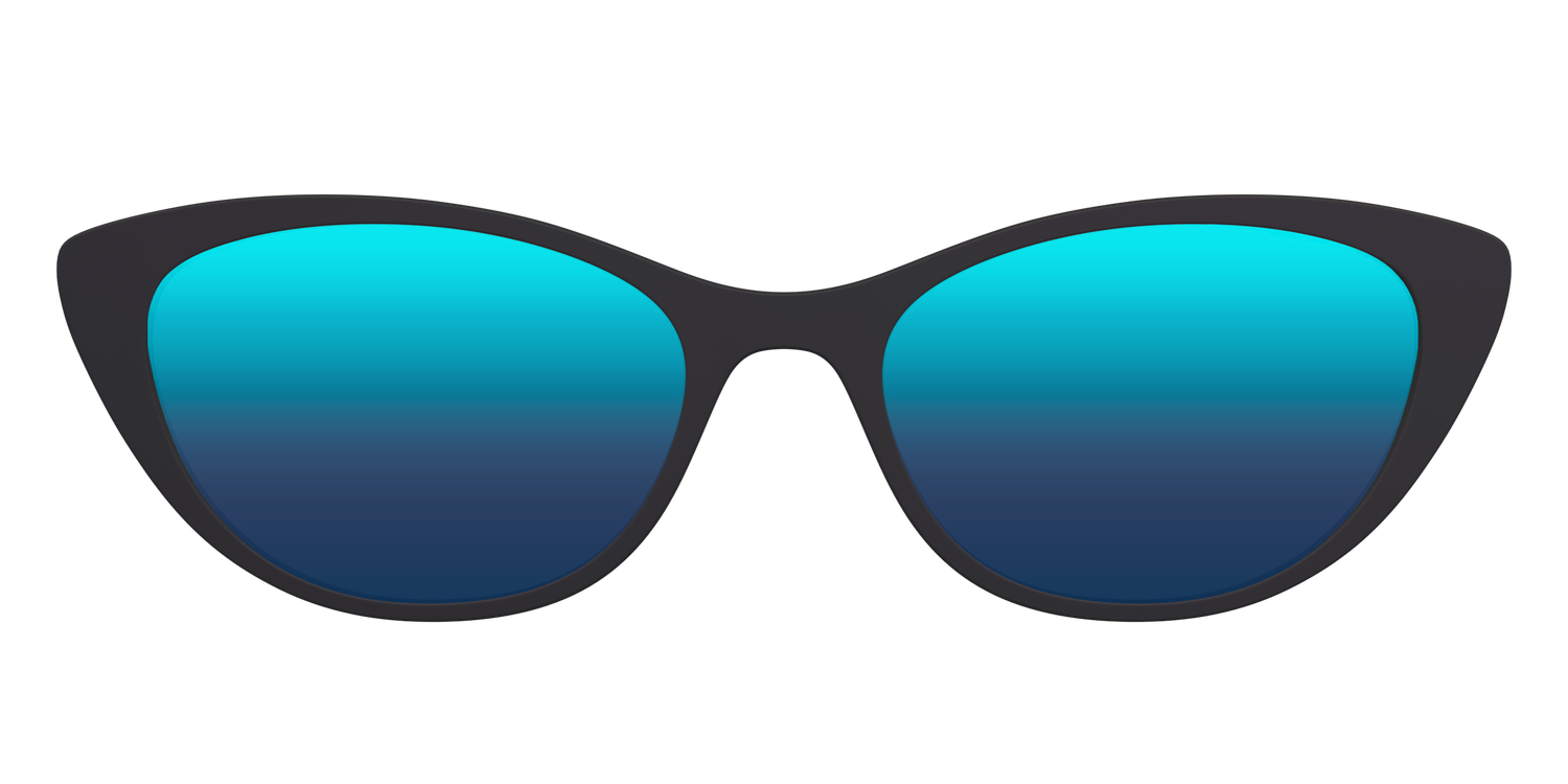 The Polarized Blue Reflective Sun Top - Front Top Image - Pair Eyewear