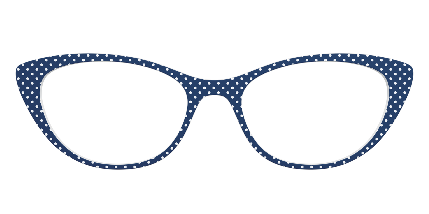 The Navy Pin Dot - Front Top Image - Pair Eyewear
