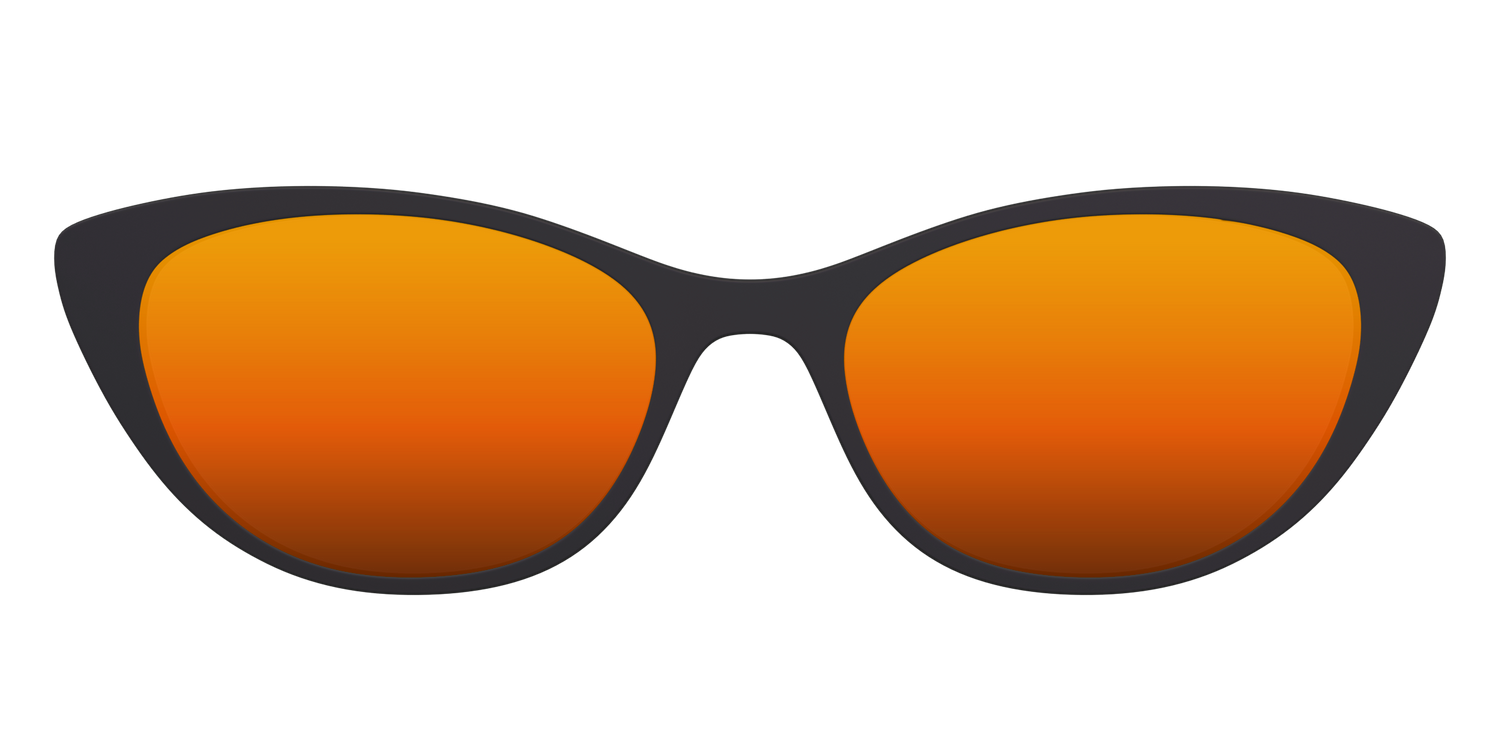 The Polarized Orange Reflective Sun Top - Front Top Image - Pair Eyewear