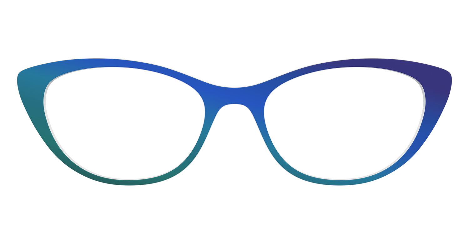 The Peacock Ombre - Front Top Image - Pair Eyewear