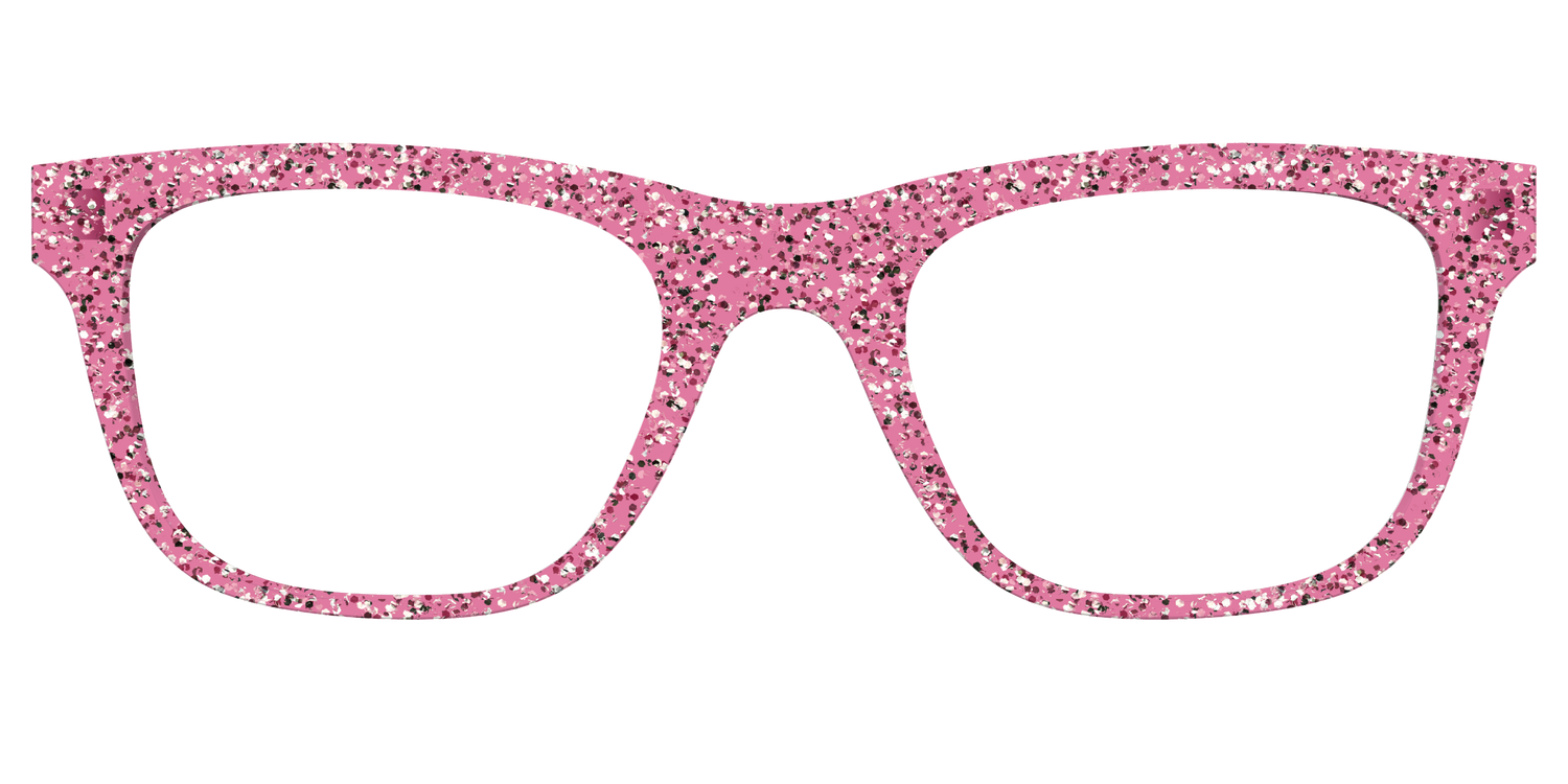The Hot Pink Sparkle - Front Top Image - Pair Eyewear