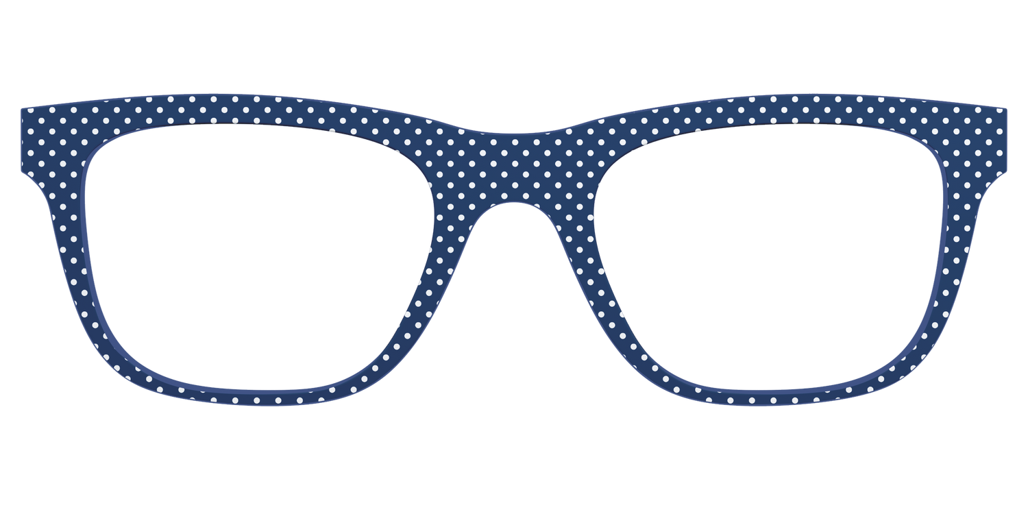 The Navy Pin Dot - Front Top Image - Pair Eyewear