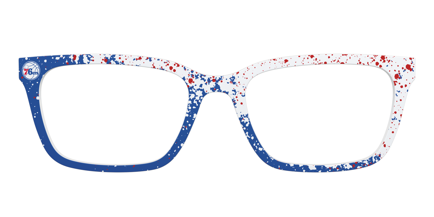 The 76ers Splatter - Front Top Image - Pair Eyewear