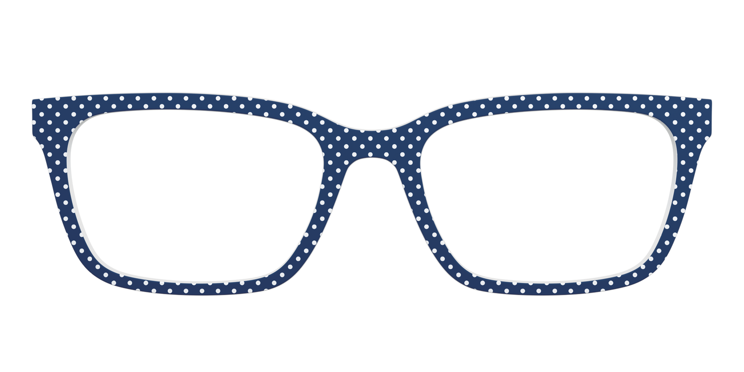 The Navy Pin Dot - Front Top Image - Pair Eyewear