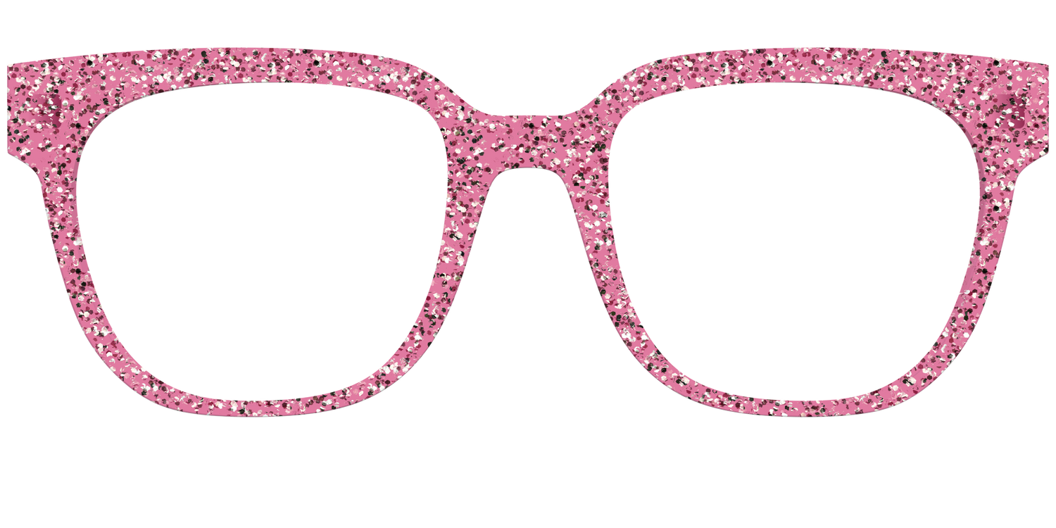 The Hot Pink Sparkle - Front Top Image - Pair Eyewear