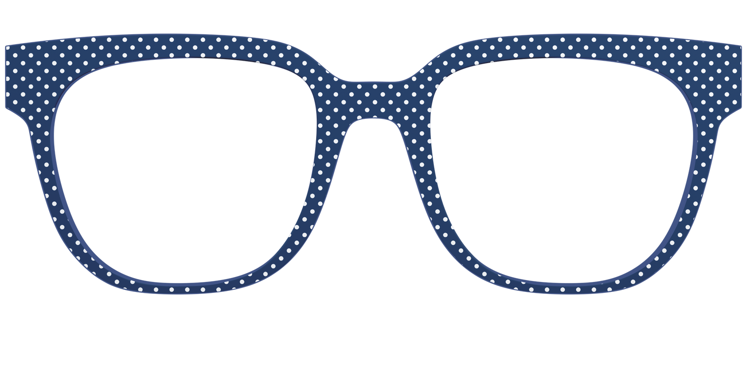 The Navy Pin Dot - Front Top Image - Pair Eyewear
