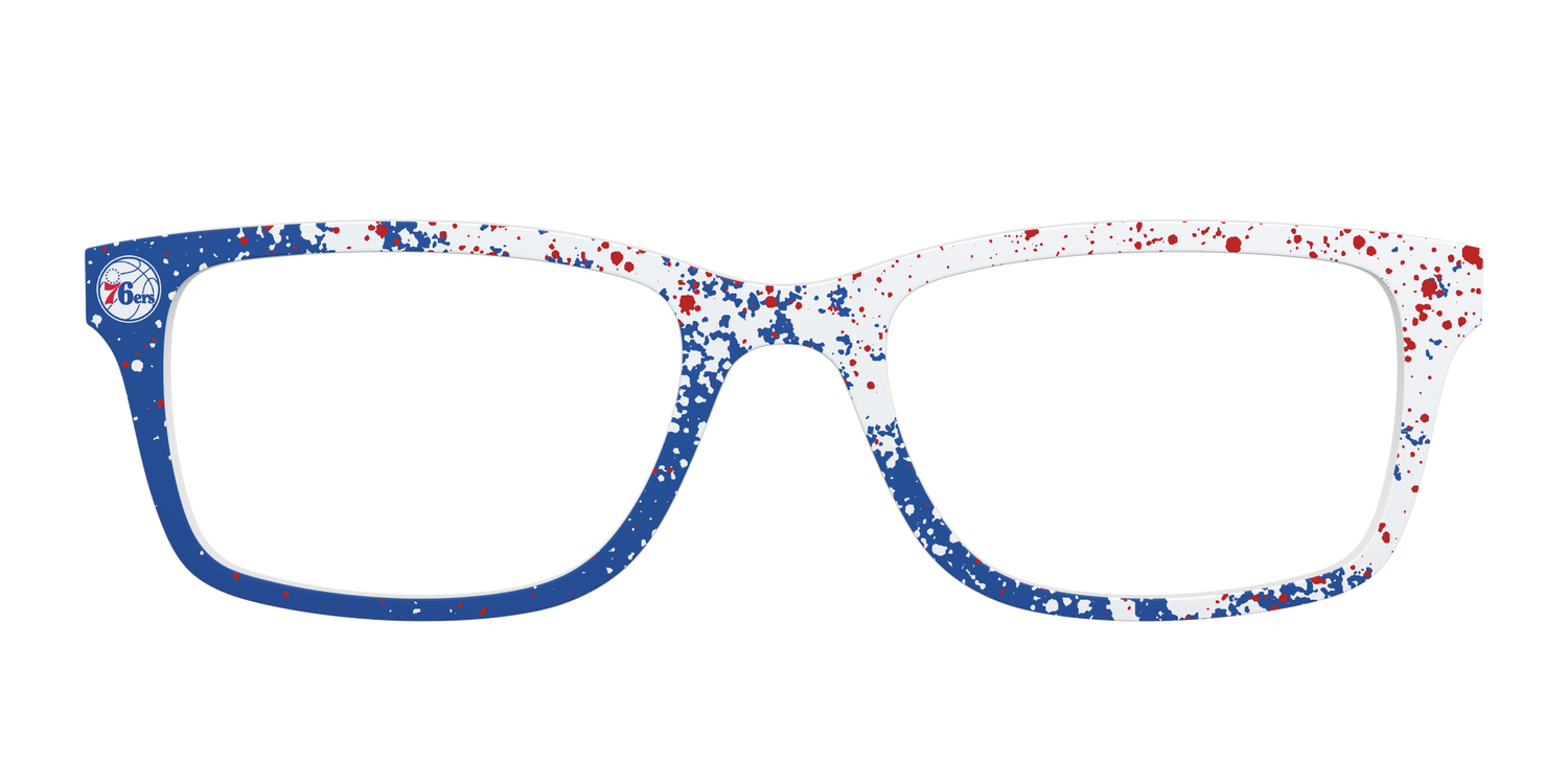 The 76ers Splatter - Front Top Image - Pair Eyewear