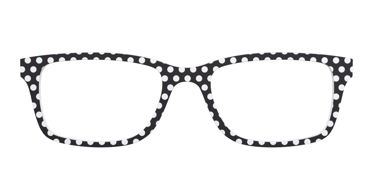 The Black Polka Dots - Front Top Image - Pair Eyewear