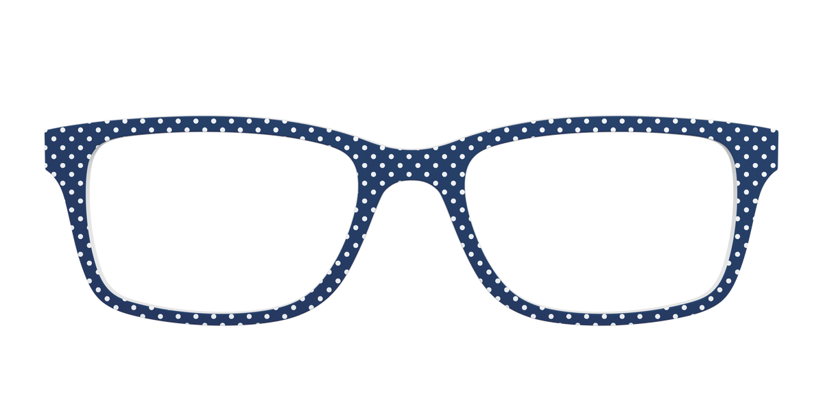 The Navy Pin Dot - Front Top Image - Pair Eyewear