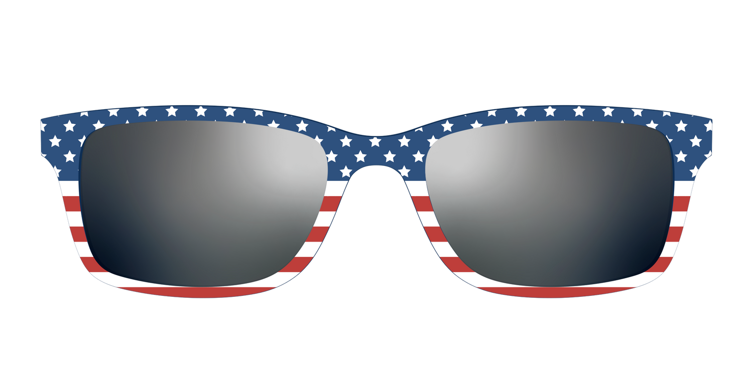 The Polarized Stars & Stripes Sun Top - Front Top Image - Pair Eyewear