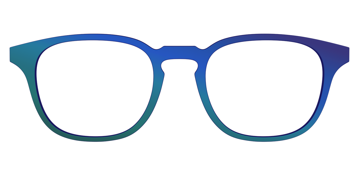 The Peacock Ombre - Front Top Image - Pair Eyewear