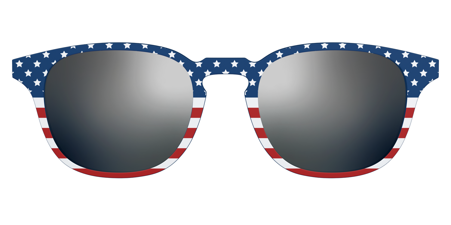 The Polarized Stars & Stripes Sun Top - Front Top Image - Pair Eyewear