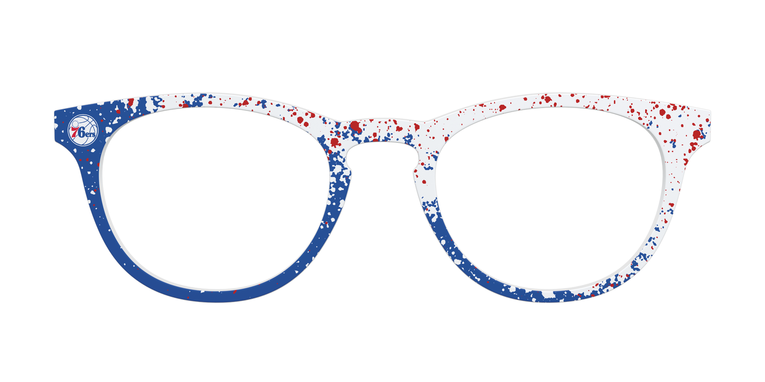 The 76ers Splatter - Front Top Image - Pair Eyewear