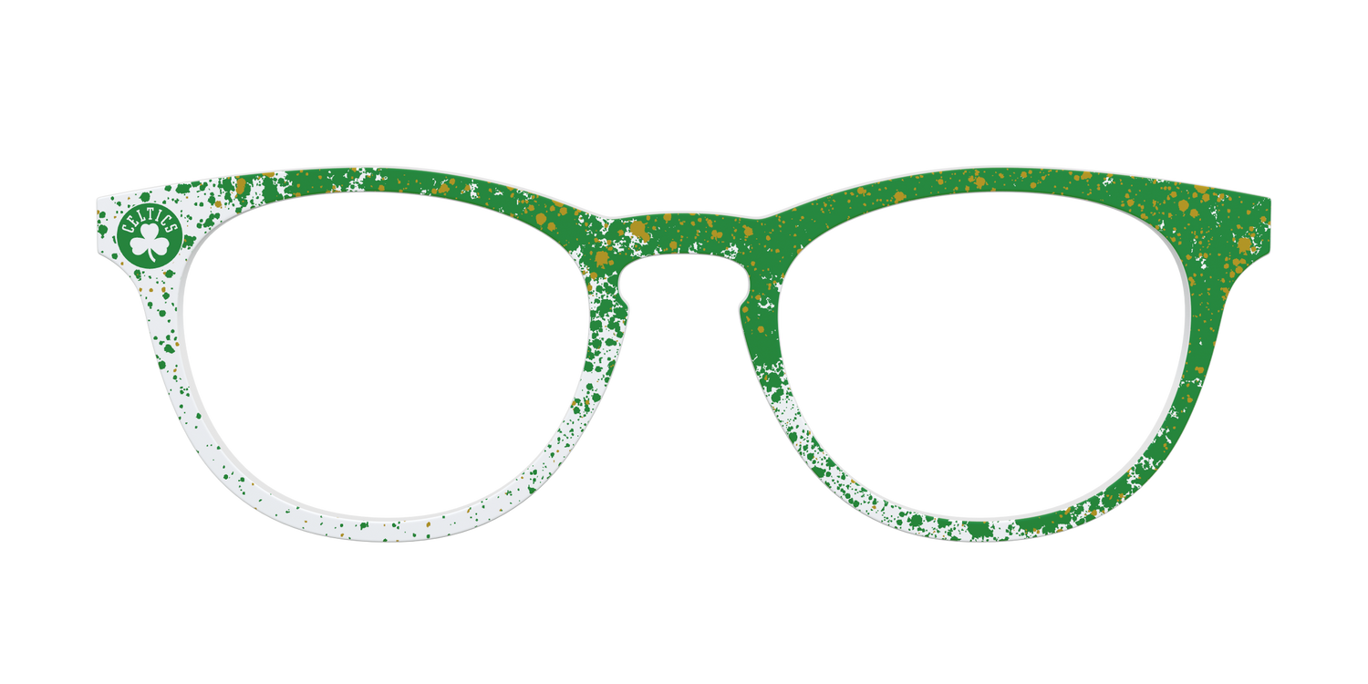 Celtics Splatter - Front Top Image - Pair Eyewear
