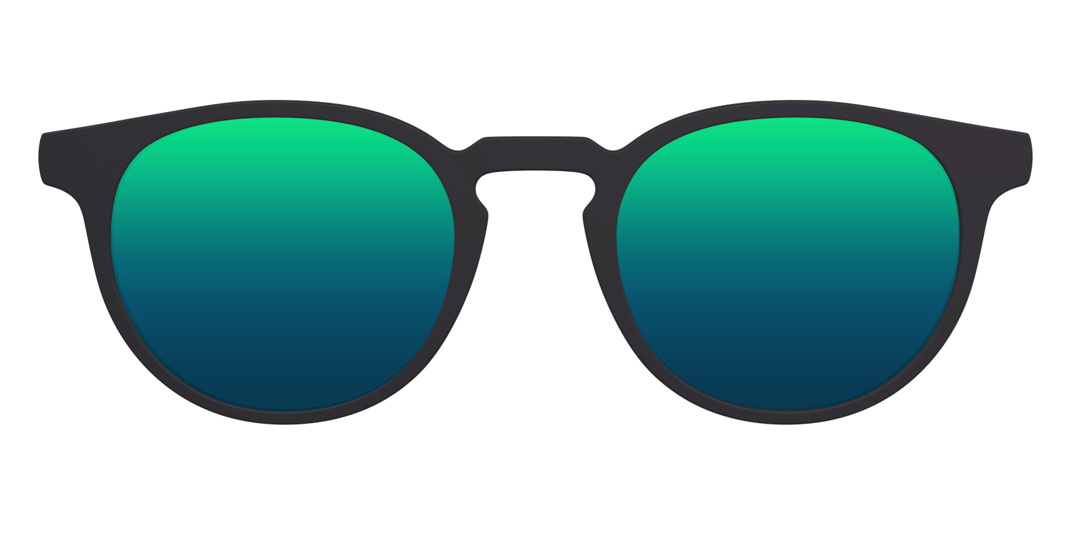 The Polarized Green Reflective Sun Top - Front Top Image - Pair Eyewear