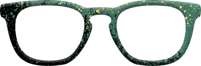 The Green Splatter - Front Top Thumbnail - Pair Eyewear